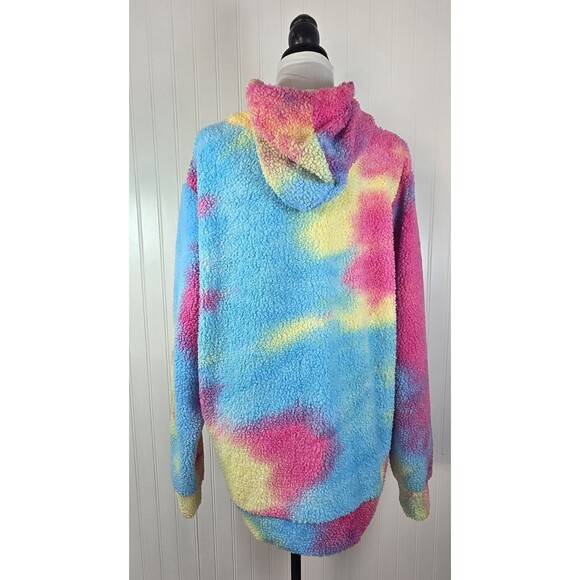 Mattel Barbie Movie "I am Kenough" Rainbow Tie Dye Sherpa Hoodie Unisex Size XL - Picture 5 of 15